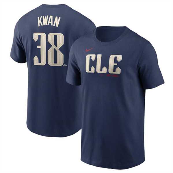 Men's Cleveland Guardians #38 Steven Kwan Navy 2024 City Connect Name & Number T-Shirt,We sell and wholesale Men's Cleveland Guardians #38 Steven Kwan Navy 2024 City Connect Name & Number T-Shirt on line form chian!